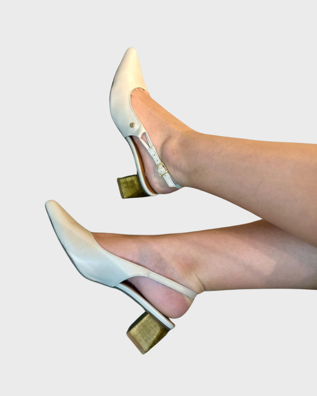 SCARPIN DIANA SALTO MADEIRA OFF WHITE