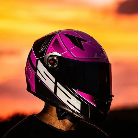 CAPACETE LS2 ULTRA ROSA