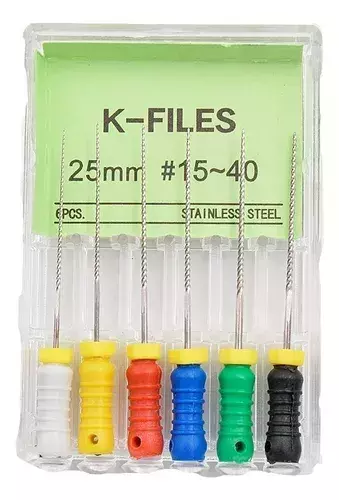 Limas Niti K-Files del # 45 al # 80 (kit x 6 u surtidas) Deltajet