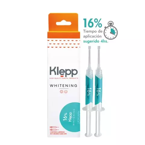 Whitening Menta 16% x 2 jer 3g c/u, blanqueamiento ambulatorio. Klepp