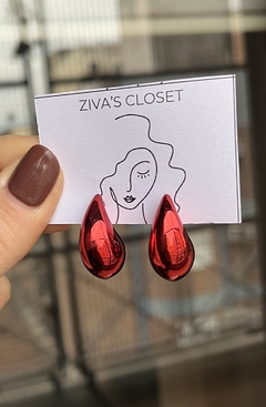 Aros gota rojos - comprar online