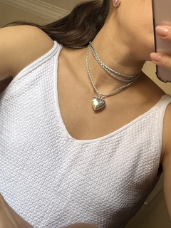 Collar Cali engomado plateado - comprar online