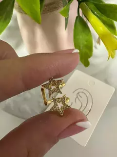 Cuff estrellas dorado