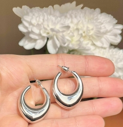 Aros Zoe plateados - comprar online