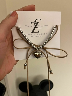 Choker corazon Rock beige