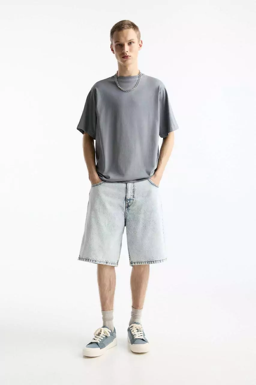 Bermuda vaquera baggy Pull & Bear