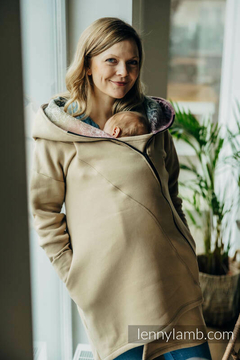 Hoddie Asimétrica - Beige con Wild Wine - Vineyard