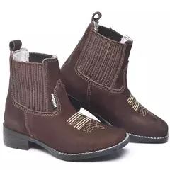 Botina Masculina Infantil Texana Bota Estilosa Cowboy Peão