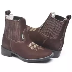 Imagem do Botina Masculina Infantil Texana Bota Estilosa Cowboy Peão
