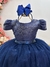 Vestido Infantil Azul Marinho Damas C/ Strass Luxo - loja online