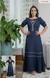 Vestido Luciana Crepe Azul