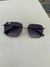 OCULOS METAL QUADRADO ARMACAO DOURADA LENTE AZUL