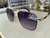 OCULOS METAL QUADRADO ARMACAO DOURADA LENTE AZUL - DKO EYEWEAR