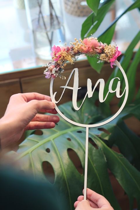 Topper con Frase/Nombre para Torta