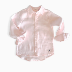 CAMISA LINHO INFANTIL ROSA BEBÊ