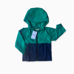 JAQUETA INFANTIL CORTA VENTO VERDE/MARINHO - comprar online