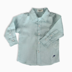 CAMISA LINHO INFANTIL VERDE ÁGUA - NINO BOYSWEAR