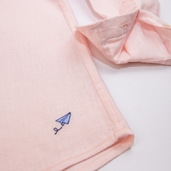 CAMISA LINHO INFANTIL ROSA BEBÊ - loja online