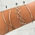 Bracelete feminino em prata 925, design liso