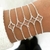 Pulseira em prata 925 feminina com pingente de trevo em cristal.