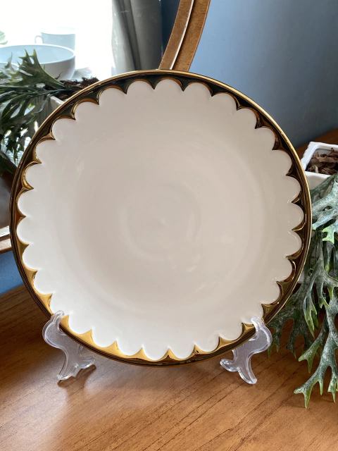 Jogo de Pratos Jantar Porcelana EGG Dourado Wolff 6 unidades