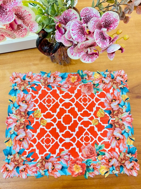 Jogo Americano Impermeável Floral