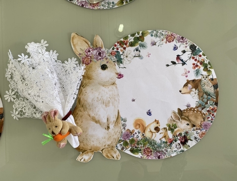 Sousplat Impermeável Coelhinha - Branco