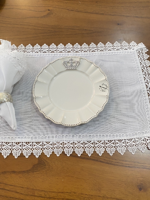 Conjunto 6 Pratos de Sobremesa Branco Windsor - Porto Brasil