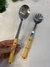 Conjunto para Salada Aço Inox com cabo de Plástico Bambu 23,2 cm - Casa Dávila Decoração & Estilo