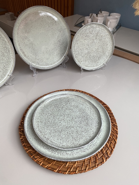 Pratos de Sobremesa Bio Pistache Conjunto 6 - Porto Brasil