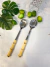 Conjunto para Salada Aço Inox com cabo de Plástico Bambu 23,2 cm na internet