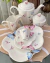 Conjunto Café 3 Peças Branco Borboleta Porcelana Wolff