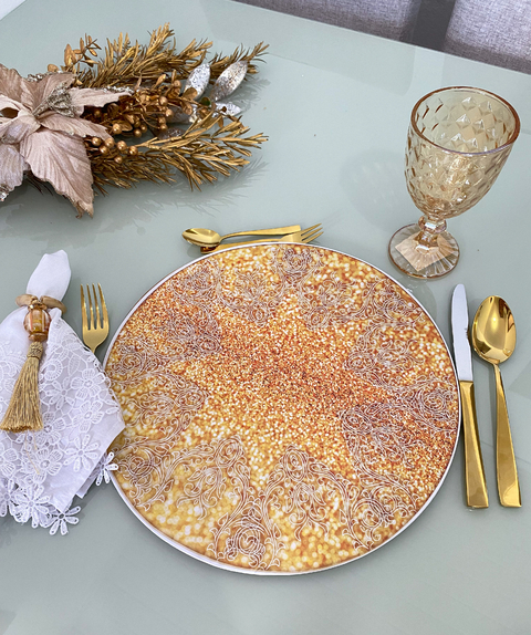 Sousplat Natal Purpurina