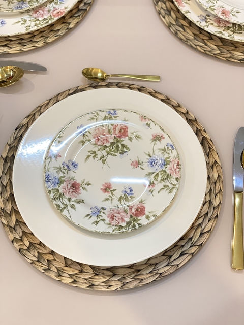 Conjunto 6 Pratos de Sobremesa Romântica II - Alleanza