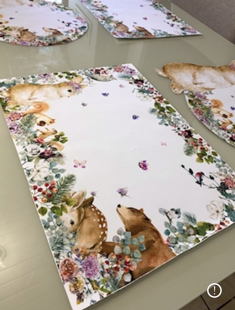 Jogo Americano Impermeável Bosque Páscoa - Branconas