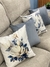 Kit 4 Capas de Almofadas Cinza com Azul Veludo - comprar online