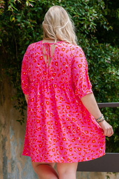 VESTIDO LEOPARDO ROSA A11 - comprar en línea