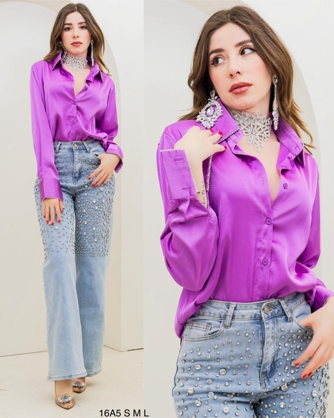 BLUSA APLIC MORADO 7169