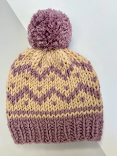 Gorro ziz zag boreal rosa - comprar online