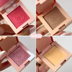 Mini Quarteto- Blush, Contorno, Iluminador, Pó e espelho- Lua e Neve - Preciosas cosmético Produtos de qualidade e preço acessivel 