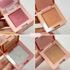 Imagem do Mini Quarteto- Blush, Contorno, Iluminador, Pó e espelho- Lua e Neve