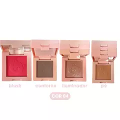 Mini Quarteto- Blush, Contorno, Iluminador, Pó e espelho- Lua e Neve na internet