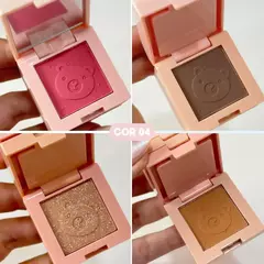Mini Quarteto- Blush, Contorno, Iluminador, Pó e espelho- Lua e Neve - Preciosas cosmético Produtos de qualidade e preço acessivel 
