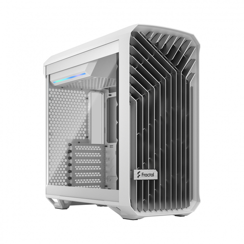 Gabinete Fractal Design Torrent Compact con Ventana RGB, Full-Tower, ATX/Micro-ATX/Mini-ITX/E-ATX/SSI CEB, USB 3.0, sin Fuente, 2 Ventiladores Instalados, Blanc
