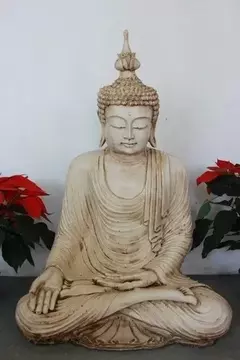BUDA CON CORONA GIGANTE 90x62x40 RESINA - comprar online