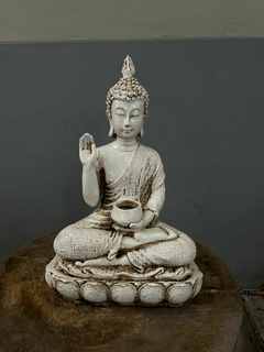 BUDA PORTA VELA PALMA 39CM RESINA - comprar online