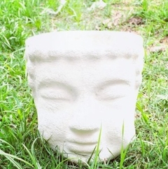 MACETA CABEZA BUDA 15CM MINI FIBROCEMENTO