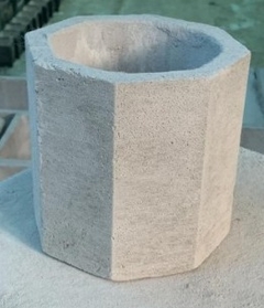 MACETA CILINDRO HEXAGONAL 15CM MINI FIBROCEMENTO