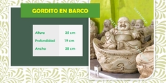 GORDITO EN BARCO De Resina 38 Cm X 19 Cm X 35 Cm en internet
