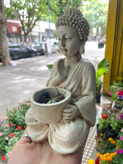 MINI BUDA PORTA VELA 18CM RESINA - El Viverito
